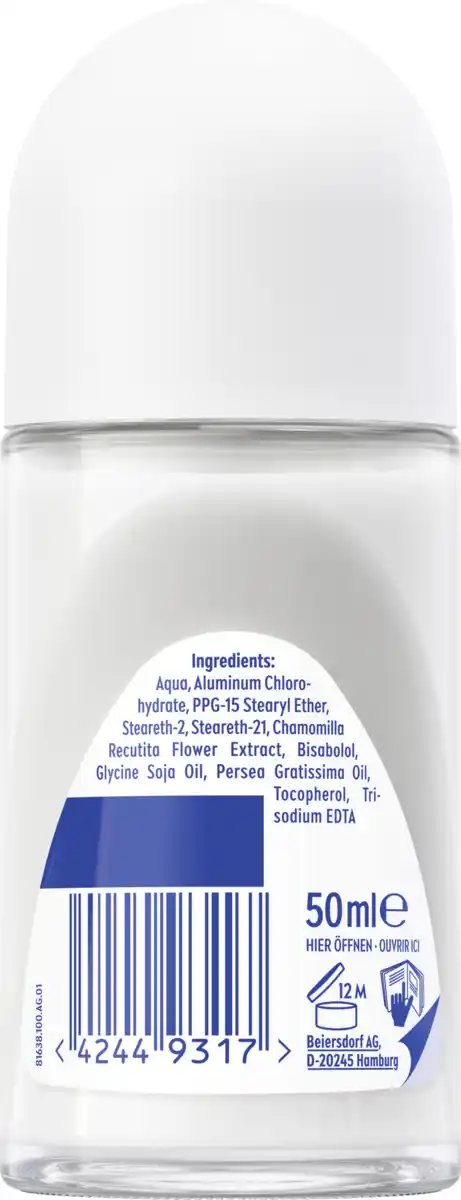 Bild 2 von NIVEA Pure & Sensitive Anti-Transpirant Roll-On, 50 ml