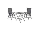 Bild 1 von LIVARNO home Alu-Set »Houston«, 3-teilig - Klapptisch & 2 Hochlehner, grau