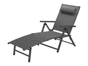 LIVARNO home Alu-Liegestuhl »Houston«, mit Armlehne, grau