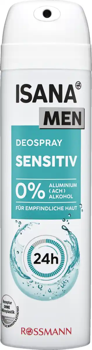 Bild 1 von ISANA MEN Deospray Sensitiv, 150 ml
