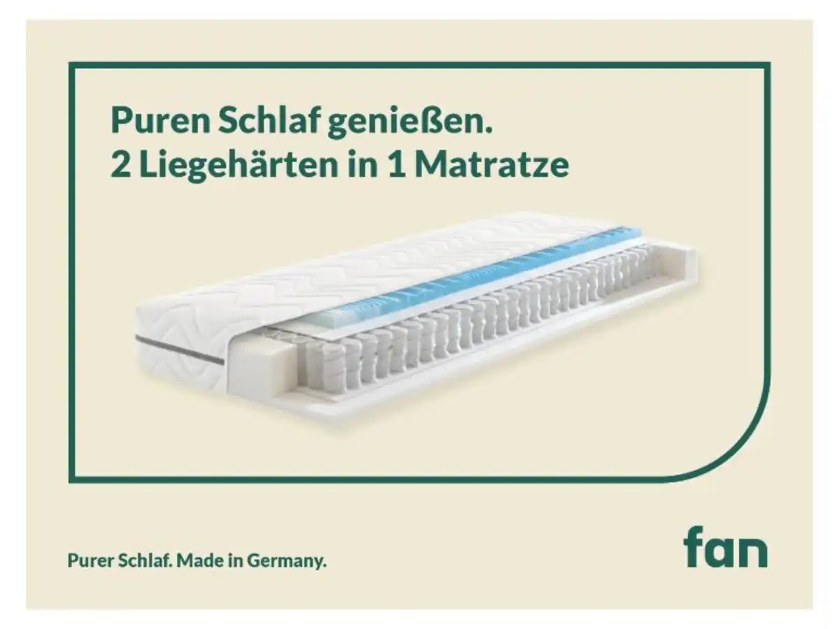 Bild 2 von f.a.n. 7-Zonen-Gelart-Tonnentaschenfederkern-Matratze Solina Top T