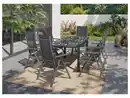 Bild 4 von LIVARNO home Alu-Set »Houston«, 9-teilig - Ausziehtisch & 8 Hochlehner, grau
