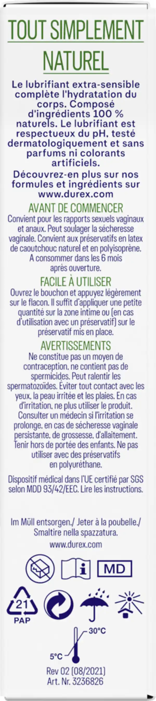 Bild 2 von Durex naturals Gleitgel Extra Sensitive, 50 ml