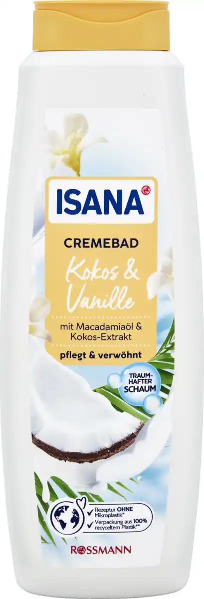 Bild 1 von ISANA Cremebad Kokos & Vanille, 750 ml