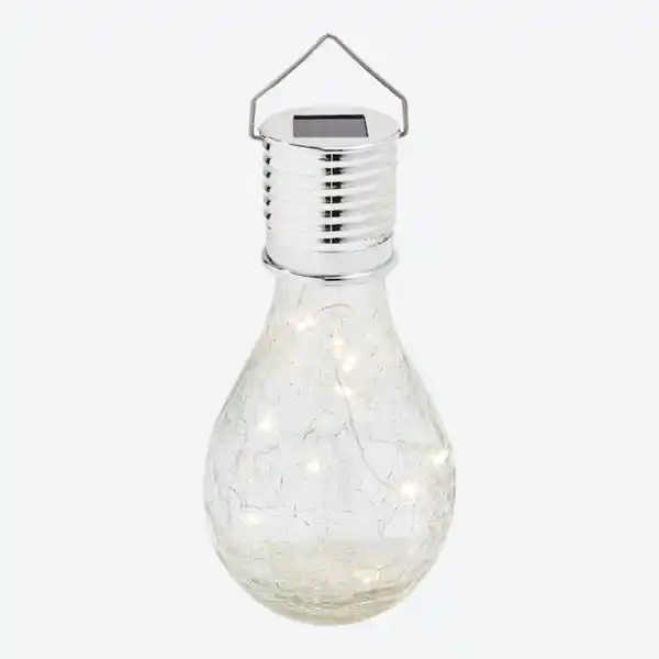 Bild 2 von Solar-Glühbirne mit Crackle-Optik, ca. 7,5x7,5x15,5cm