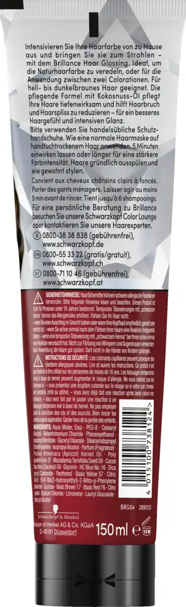Bild 2 von Brillance Haar Glossing Schoko Braun, 150 ml