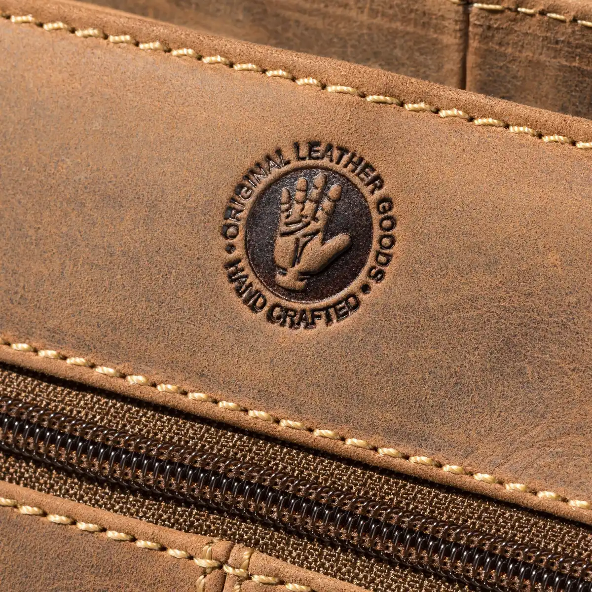 Bild 3 von Spirit Motors Vintage Leder Umhängetasche Big 8 Liter braun