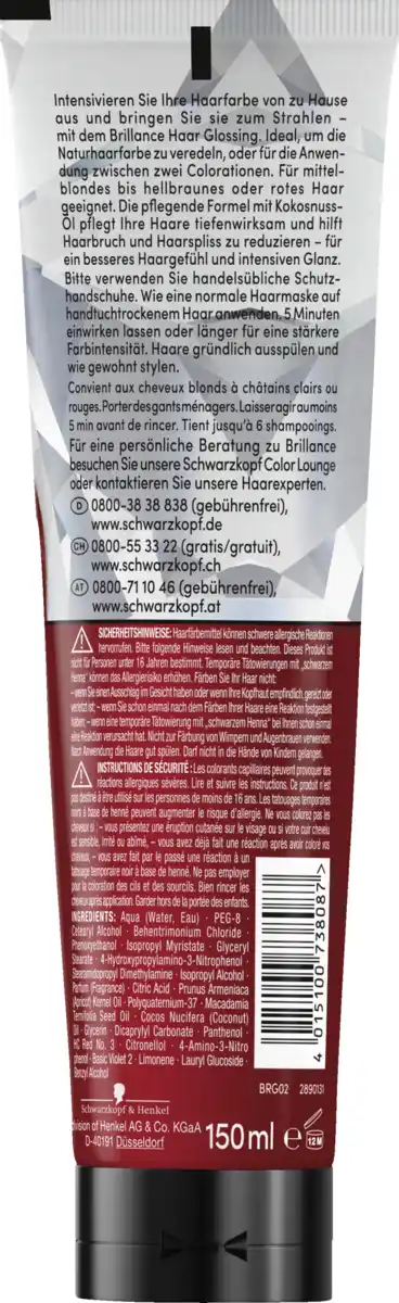 Bild 2 von Brillance Haar Glossing Intensives Rot, 150 ml