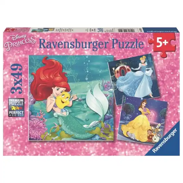 Bild 1 von Puzzle-Box - Disney Princess - Abenteuer der Prinzessinnen - 3x 49 Teile