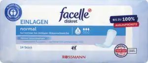facelle diskret Hygiene-Einlagen Normal