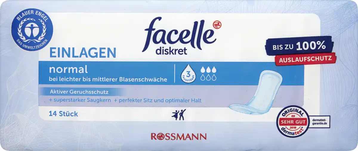 Bild 1 von facelle diskret Hygiene-Einlagen Normal