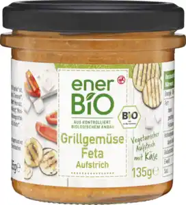enerBiO Grillgemüse Feta Aufstrich, 135 g