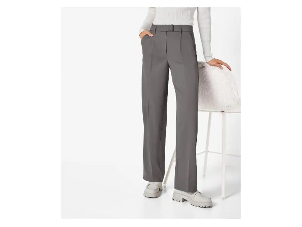 Bild 3 von esmara® Damen Wide-Leg-Bundfaltenhose, hohe Leibhöhe