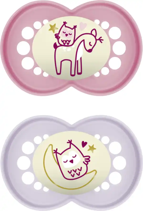 Bild 2 von MAM Schnuller Original Night, Silikon, 16+ M., Reh/Eule