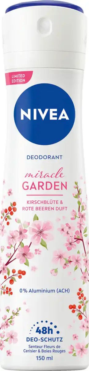Bild 1 von NIVEA Deospray miracle Garden Kirschblüte, 150 ml