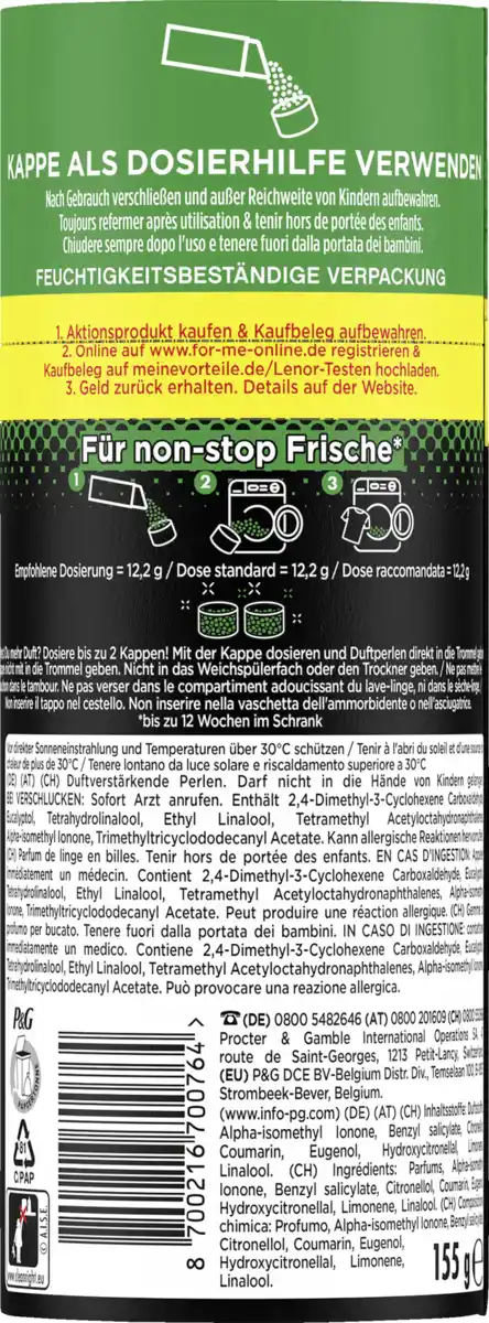 Bild 2 von Lenor Wäscheparfüm Unstoppables Duft von Ariel, 155 g