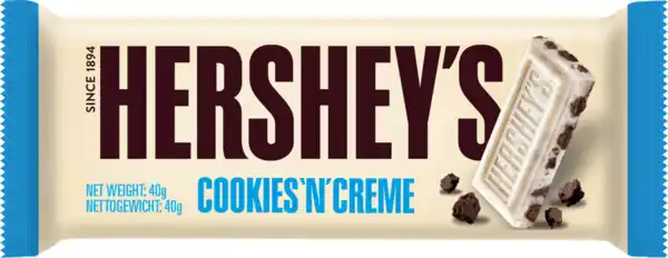 Bild 1 von Hershey Cookies 'N' Creme Riegel, 40 g