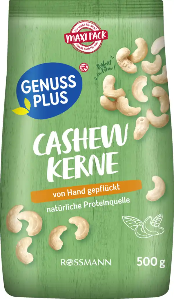 Bild 1 von GENUSS PLUS Cashewkerne, 500 g