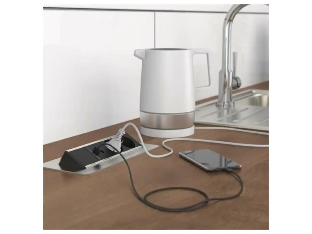 Bild 2 von Schütte Einbausteckdose für Arbeitsplatten, versenkbar