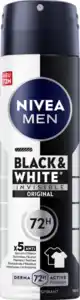 NIVEA MEN Black & White Invisible Original Anti-Transpirant Spray, 150 ml