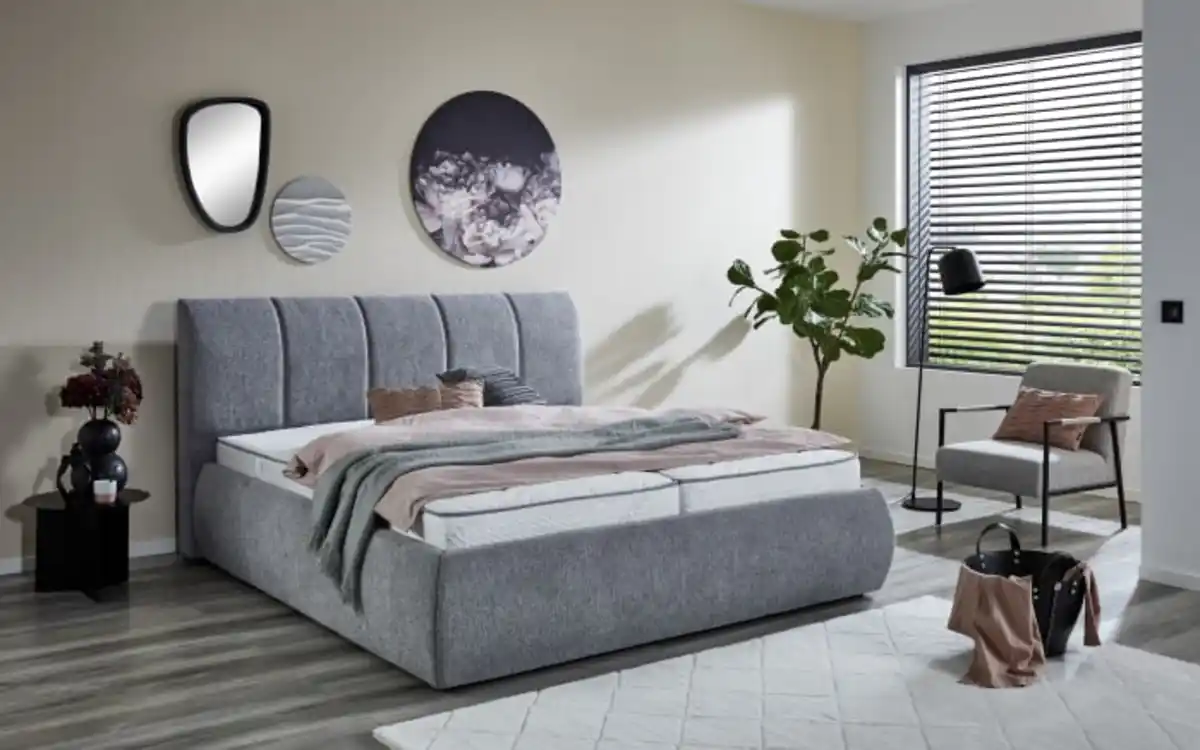 Bild 1 von Polsterbett PB130 Vail, silber, 180 x 200 cm