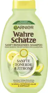Garnier Wahre Schätze Shampoo Sanfte Tonerde & Zitrone Schnell Fettendes Haar & Kopfhaut, 250 ml
