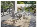 Bild 4 von LIVARNO home Alu-Set »Houston«, 5-teilig - Ausziehtisch & 4 Hochlehner, weiß/hellgrau