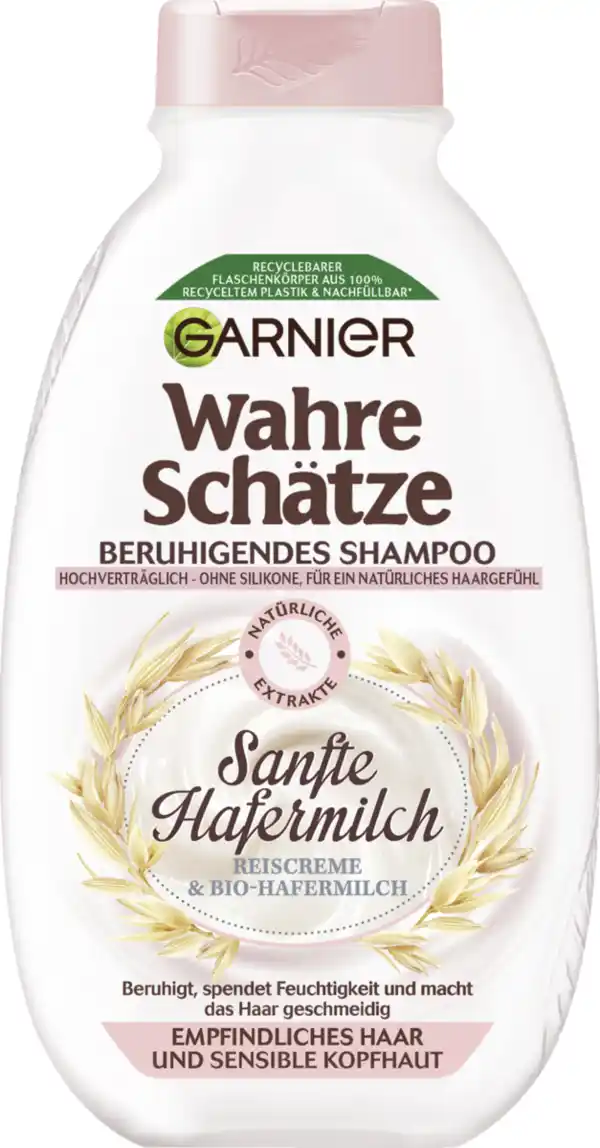 Bild 1 von Garnier Wahre Schätze Shampoo Sanfte Hafermilch Empfindliches Haar & Sensible Kopfhaut, 250 ml