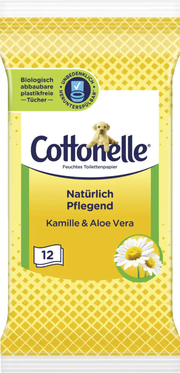 Bild 1 von Cottonelle Natürlich pflegend feuchte Toilettentücher Reisegröße