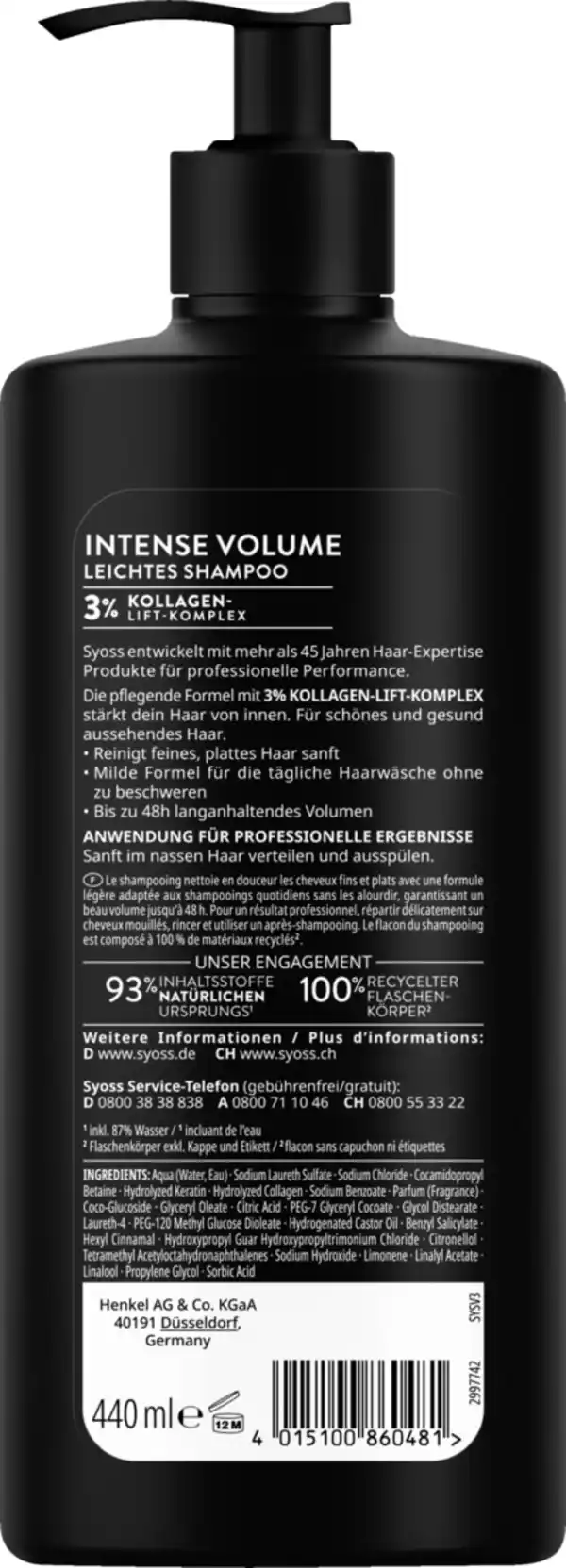 Bild 2 von Syoss Shampoo Intense Volume, 440 ml