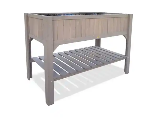 Bild 2 von HABAU Hochbeet mit Ablage, inkl. Pflanzfolie, 117 x 90 x 59 cm, stabile Holzkonstruktion