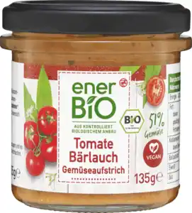 enerBiO Tomate Bärlauch Gemüseaufstrich, 135 g