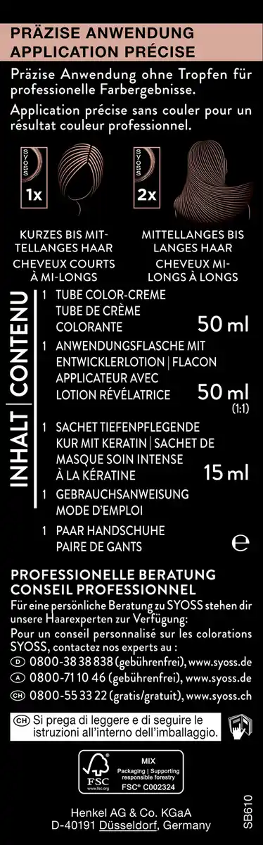 Bild 3 von Syoss Coloration 6_1 Natürliches Dunkelblond