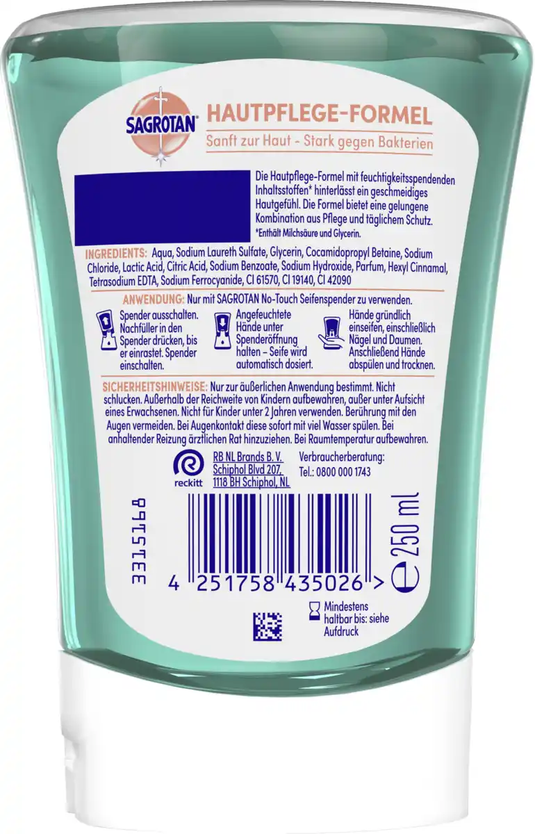 Bild 2 von Sagrotan No-Touch Nachfüller Flüssige Handseife Summer Limited Edition, 250 ml