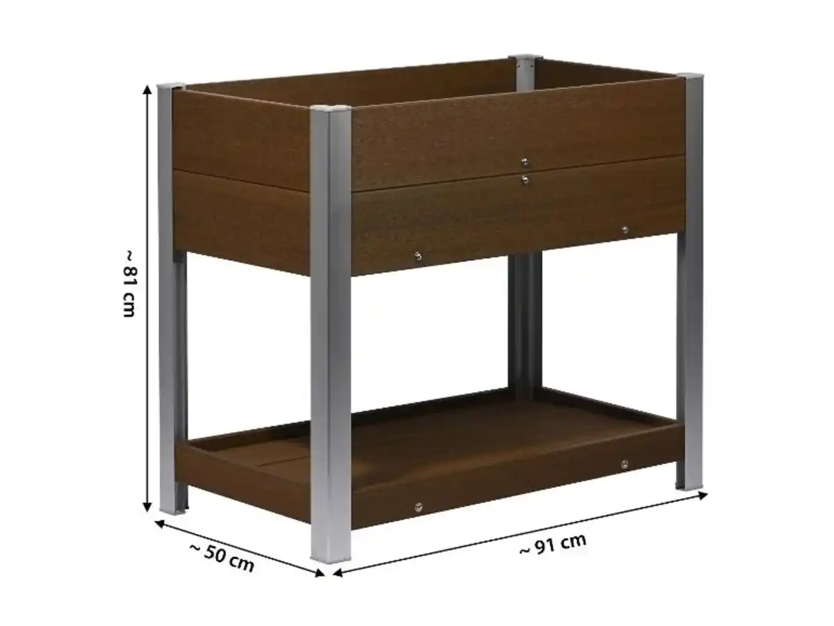Bild 3 von dobar WPC Hochbeet »Square«, 91 x 50 x 81 cm, braun