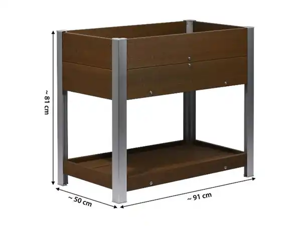 Bild 3 von dobar WPC Hochbeet »Square«, 91 x 50 x 81 cm, braun