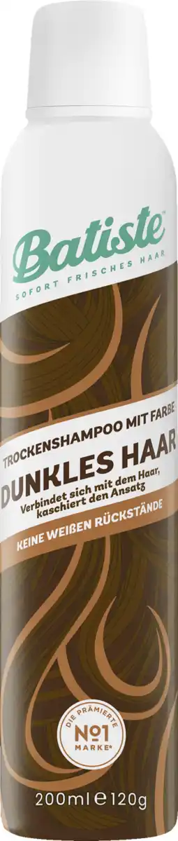 Bild 1 von Batiste Trockenshampoo mit Farbe Dunkles Haar, 200 ml