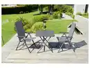 Bild 3 von LIVARNO home Alu-Set »Houston«, 3-teilig - Klapptisch & 2 Hochlehner, grau