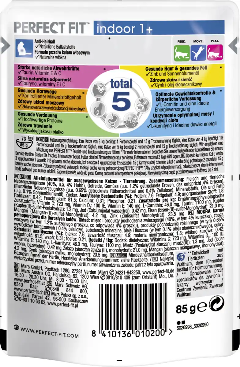 Bild 2 von Perfect Fit Katze Indoor 1+ mit Huhn, 85 g
