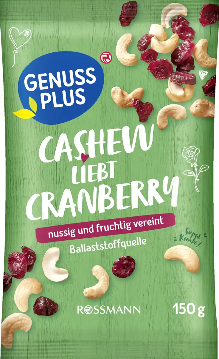 Bild 1 von GENUSS PLUS Cashew liebt Cranberry, 150 g