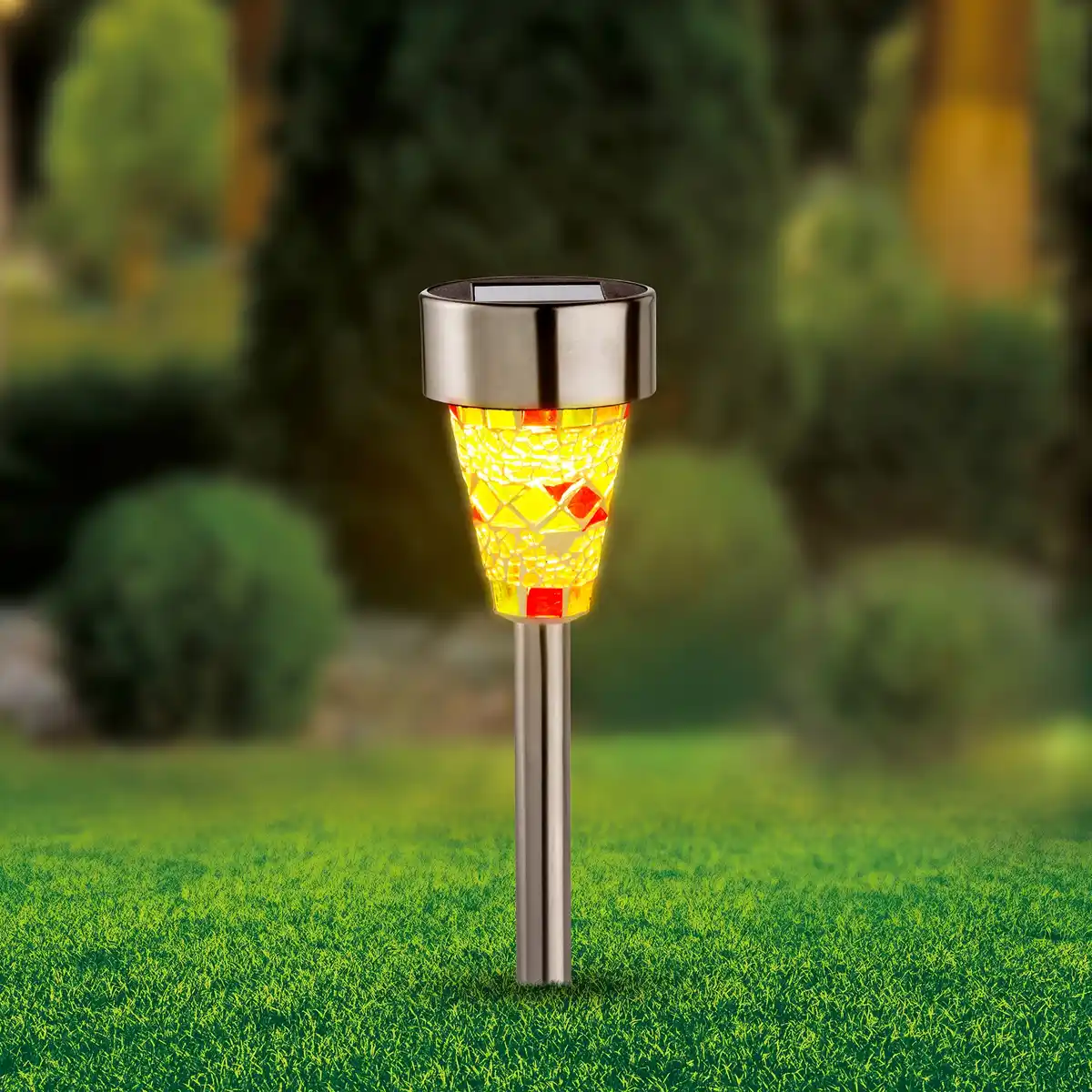 Bild 1 von Mosaik-Solarlampe mit Erdspieß, Ø ca. 8cm