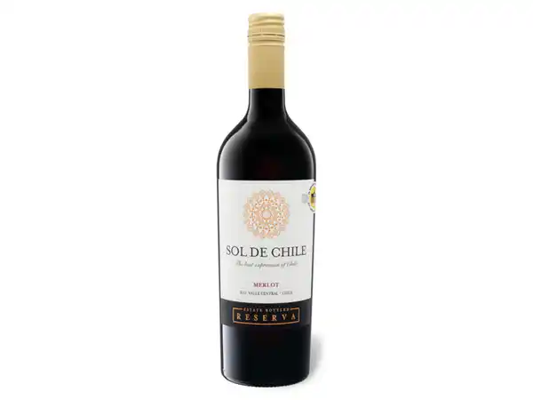 Bild 1 von Sol de Chile Reserva Merlot Valle Central trocken, Rotwein 2020