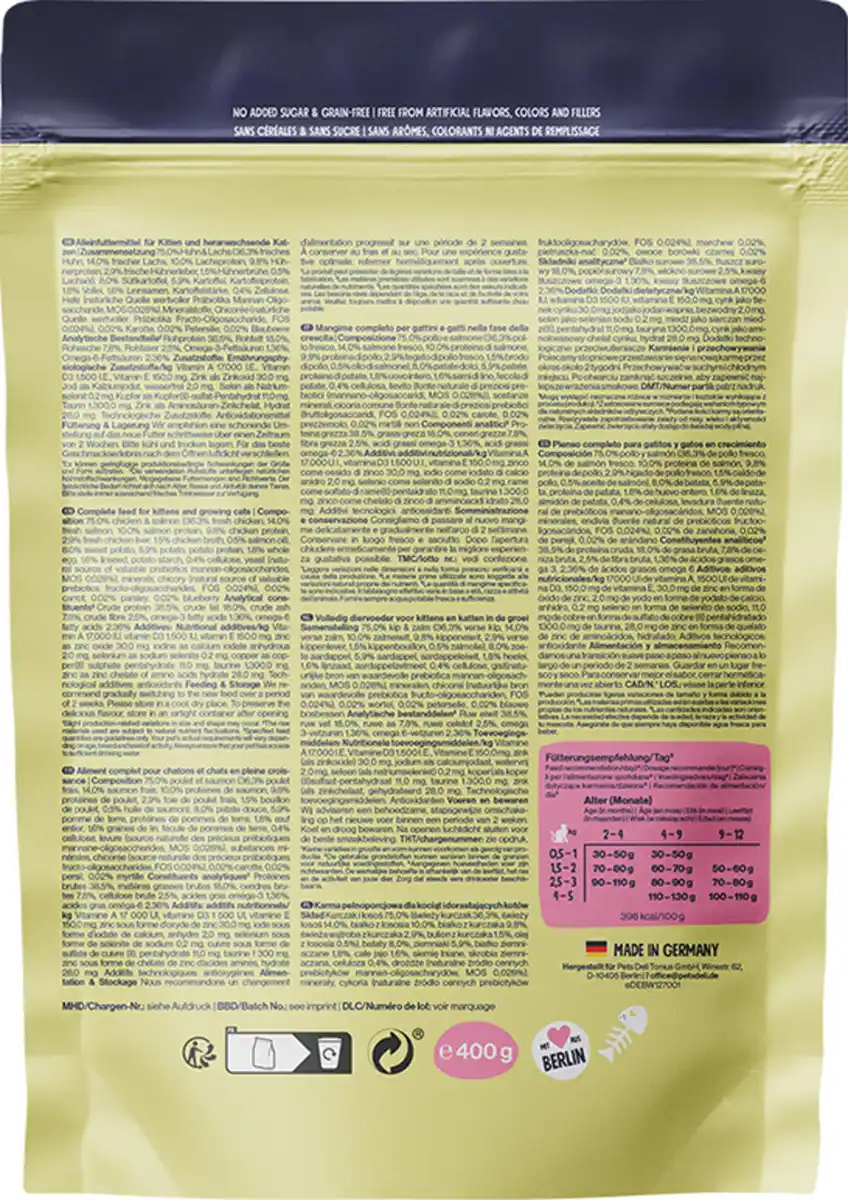 Bild 2 von Pets Deli Trockenfutter Junior Huhn & Lachs mit Süßkartoffel und Karotte, 400 g