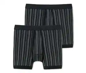 2 SCHIESSER Shorts in Feinripp, schwarz