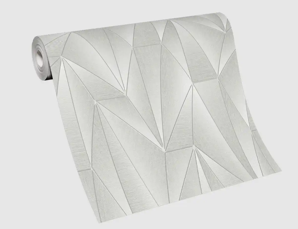 Bild 2 von Vliestapete Grafik Metallic Grau