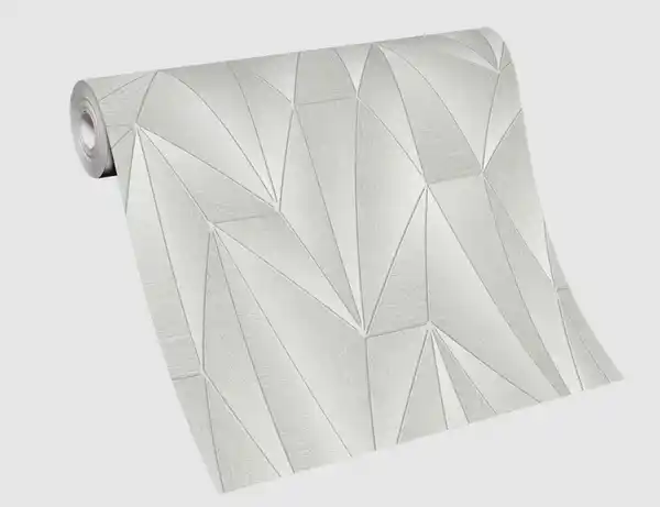 Bild 2 von Vliestapete Grafik Metallic Grau