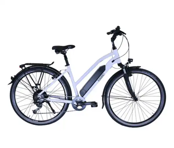 Bild 1 von HAWK Bikes E-Bike Damen »e-Trekking Lady BAFANG«, grau, 28 Zoll, 46-cm-Rahmen