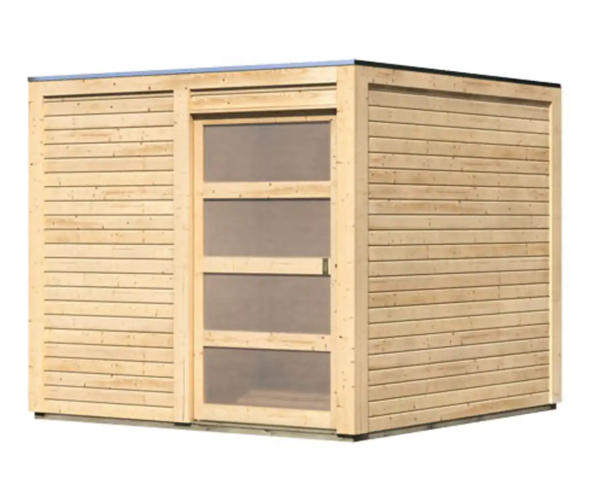 Bild 1 von Karibu Gerätehaus mit Schiebetür, 19 mm (Quentin 1), natur