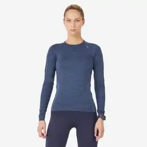 KIPRUN Laufshirt langarm atmungsaktiv Kiprun Skincare Light Damen blau