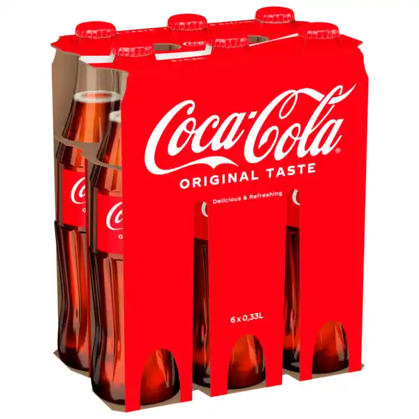 Bild 1 von Coca Cola 6 x 0,33 Liter Glasflasche